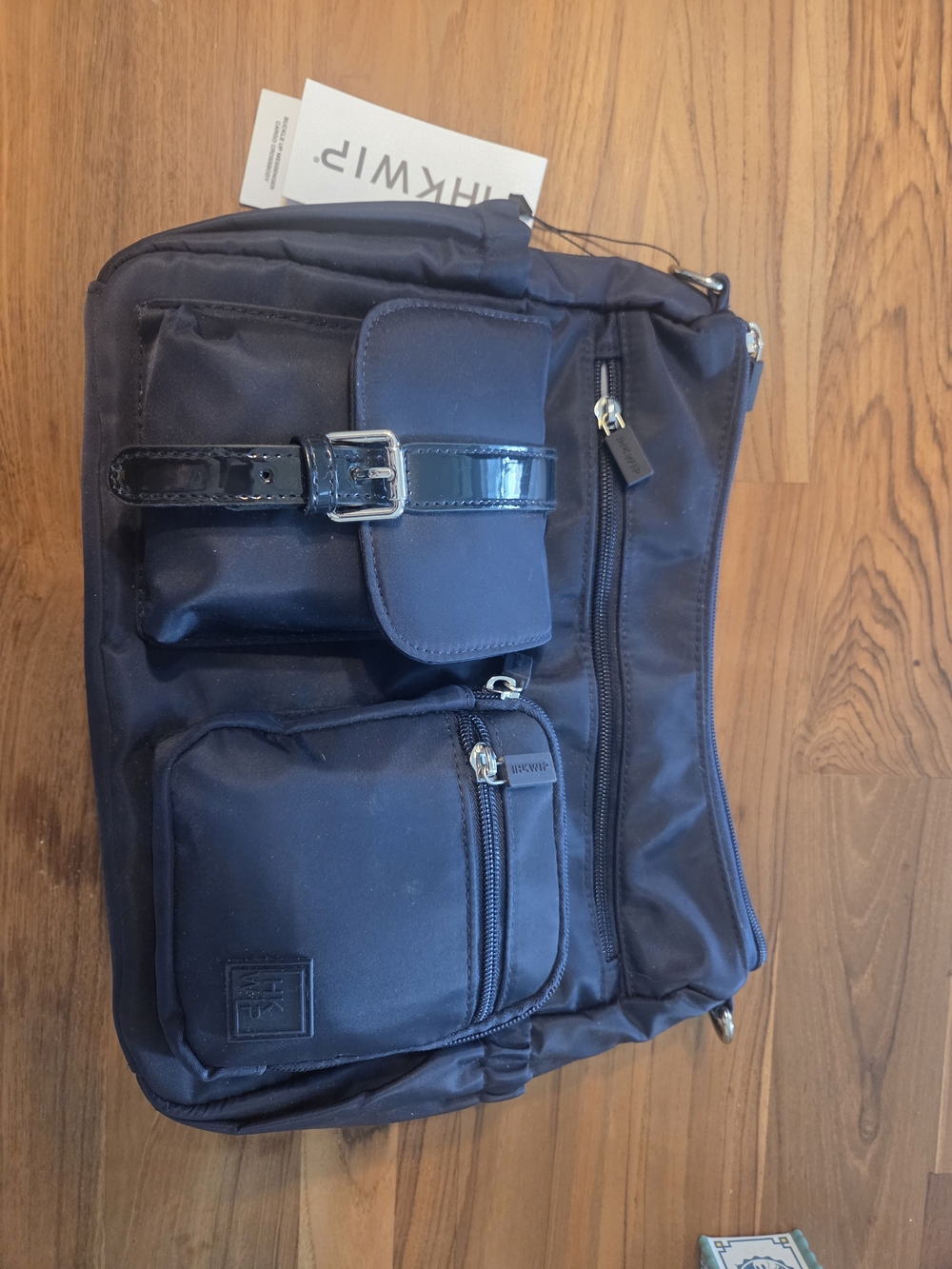 NWT Ihkwip Cargo Messanger Bag - Black Crossbody Bag with Multiple Pockets